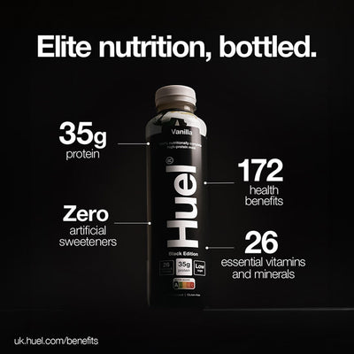 Boisson de remplacement de repas Huel Black Edition Vanille 6 x 500ml