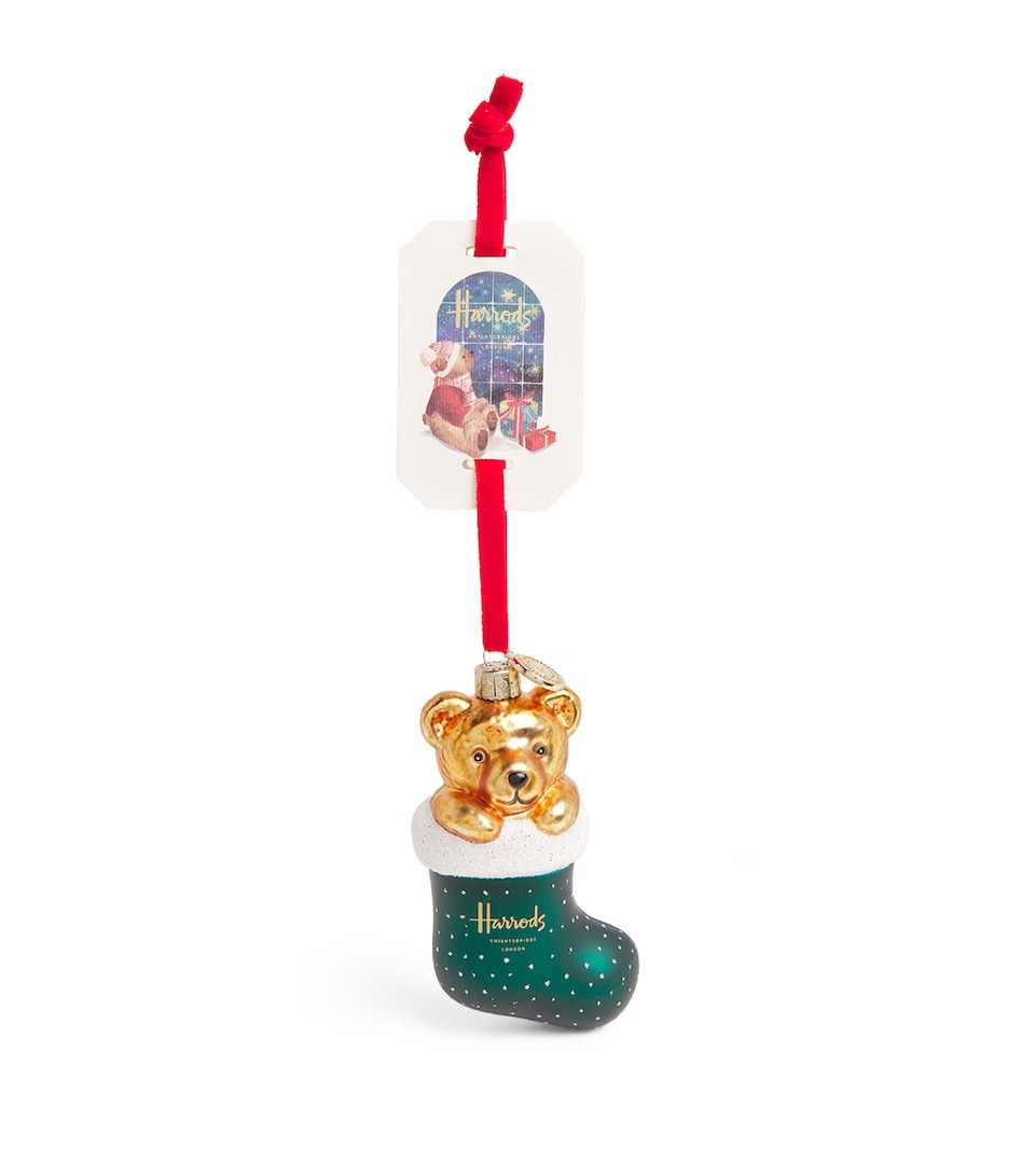 Glittering Champagne Bottle Christmas Tree Decoration