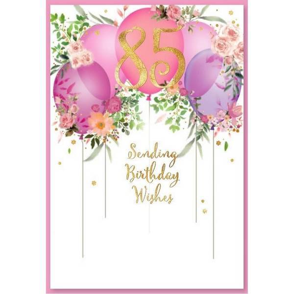 Simon Elvin 85th birthday card pack of 6 (British brand)