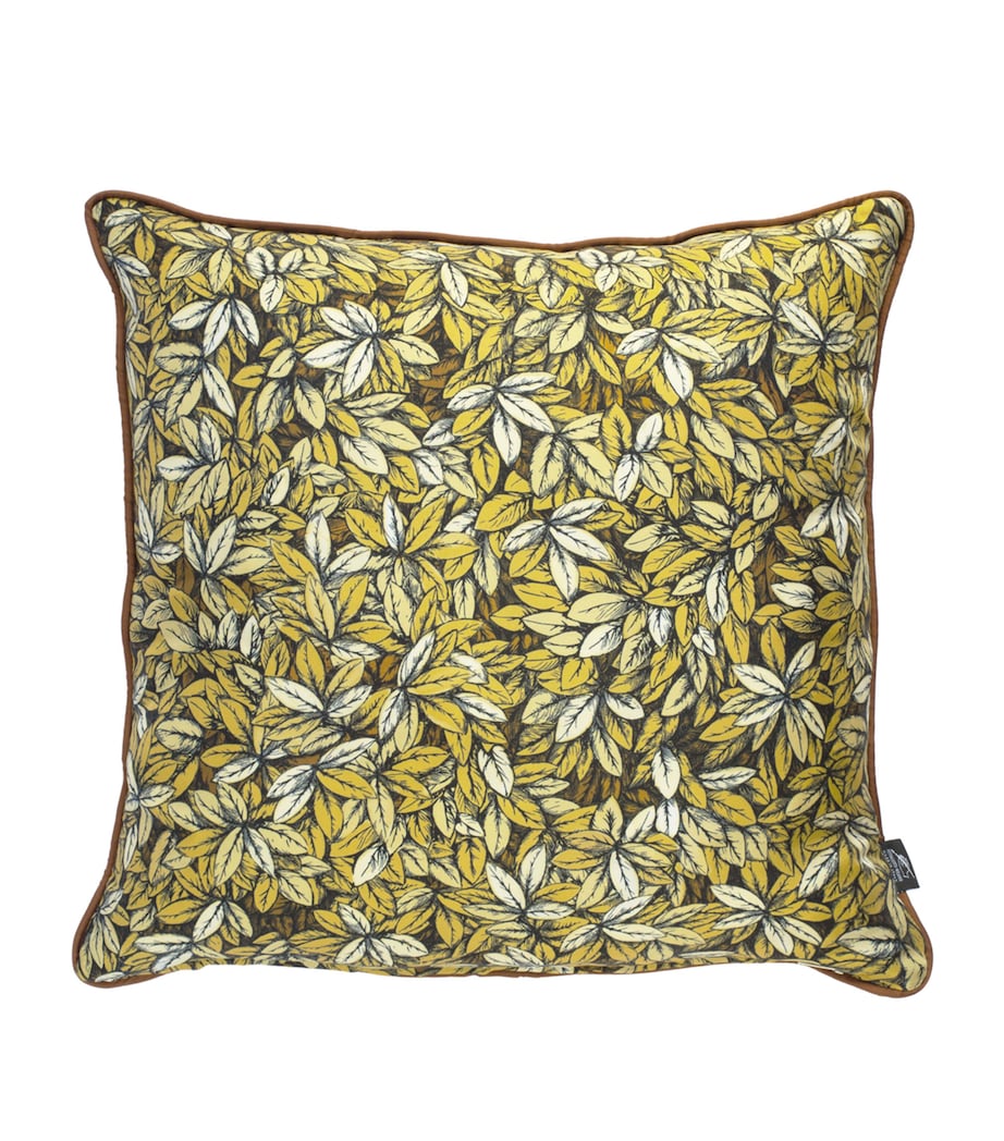 Fornasetti silk cushion with owl design, 50cm square - British product