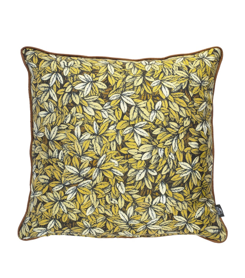 Fornasetti silk cushion with owl design, 50cm square - British product