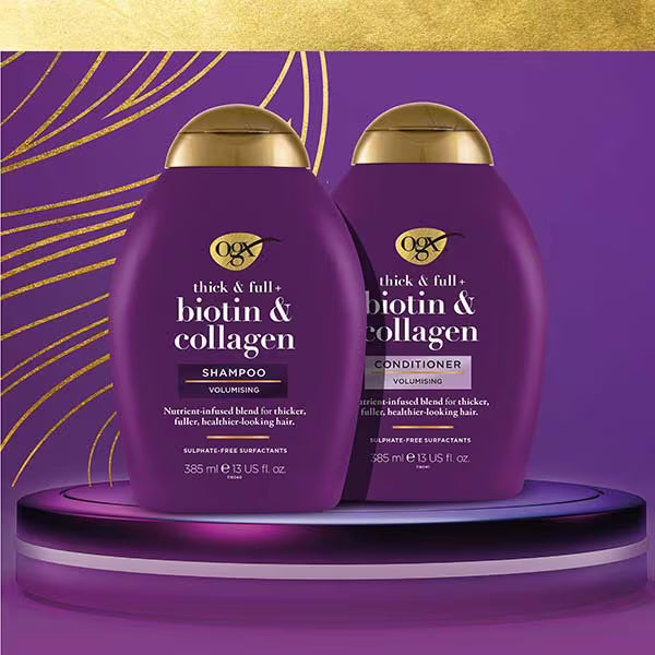 OGX Thick & Full Biotin Collagen Conditioner 385ml, imported from the UK