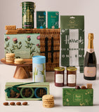 Harrods Housewarming Hamper with tea, coffee, chocolate, and Champagne, UK version