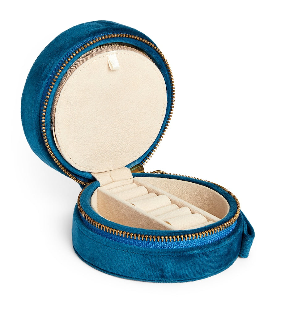 L'ATELIER NAWBAR velvet-lined jewellery box with zip fastening 11.5cm x 5.5cm, UK version