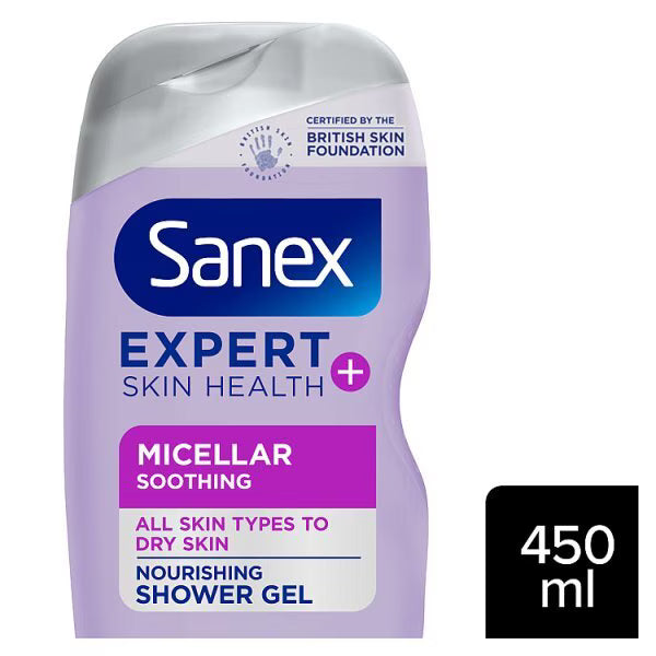 Sanex Expert Skin Health+ Micellar Soothing Shower Gel 450ml (British brand)