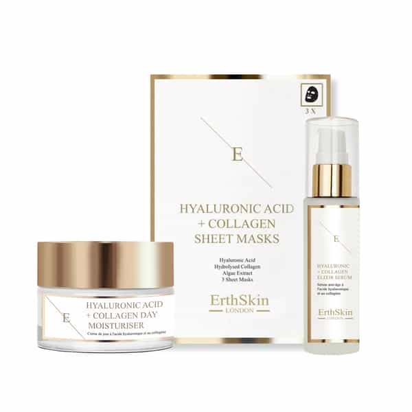 ErthSkin Hyaluronic Acid Collagen Skincare Set 50ml 60ml - British product