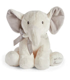 Plush Soft Toy Bear with Golden Thread Detailing and Satin Bow
