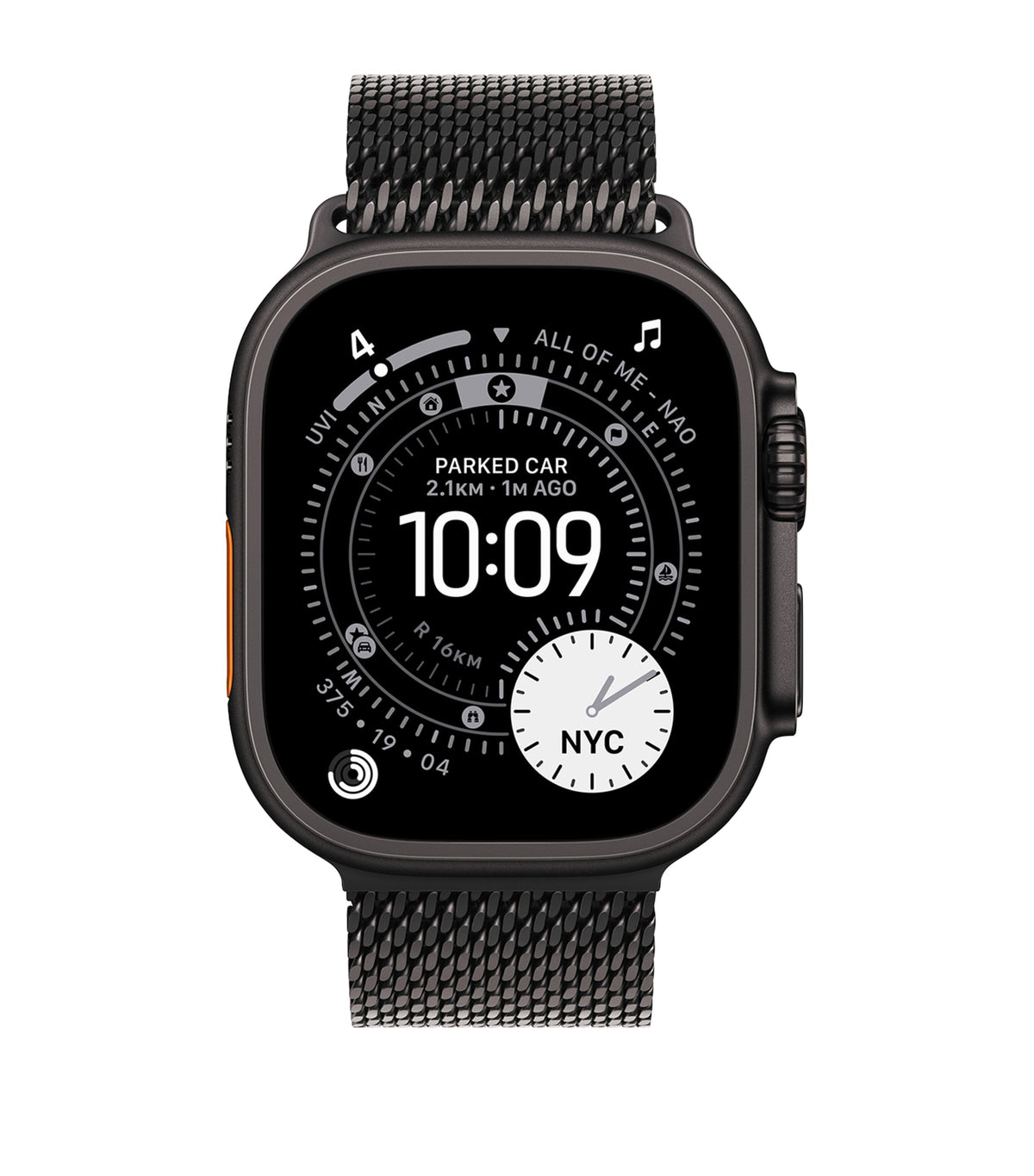 Apple smartwatch Black with Titanium Milanese Loop 49mm Small - British product