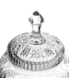Waterford Crystal Mastercraft cookie jar with intricate pattern, 33.5cm height (British brand)