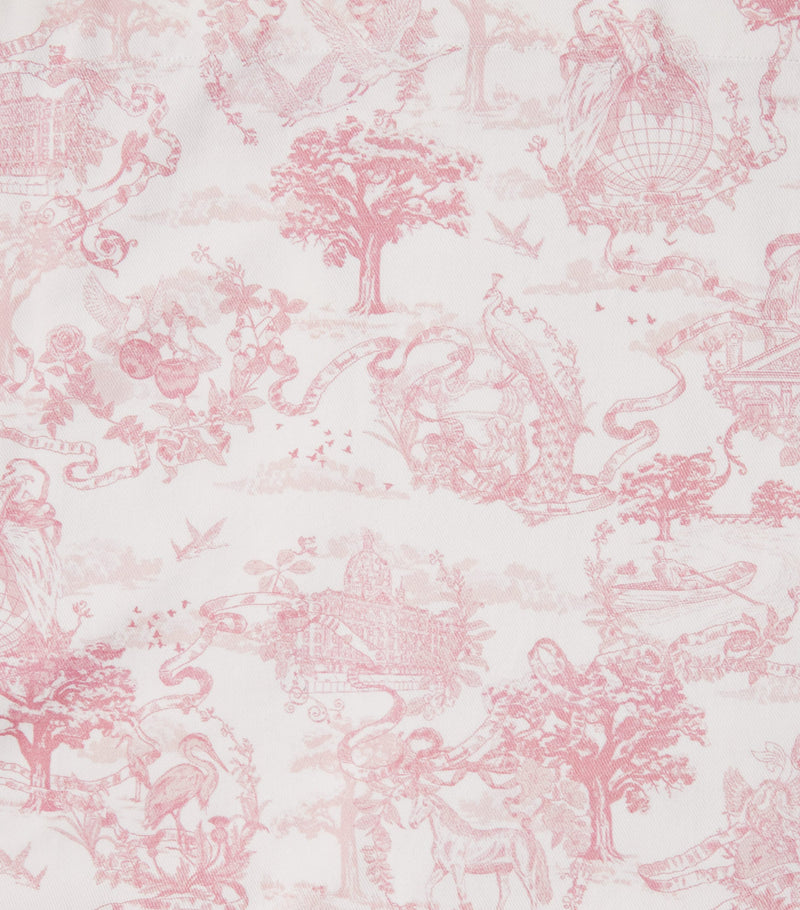 Harrods Cotton Embroidered Toile de Jouy Tablecloth (160cm x 240cm)