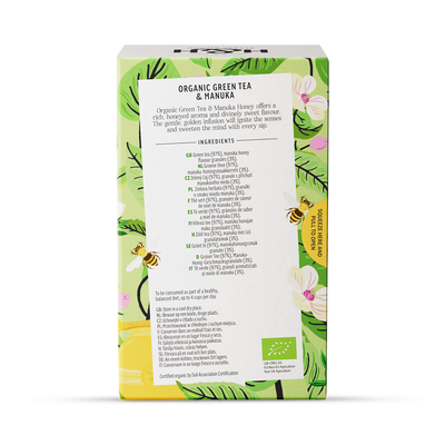 Infusettes de thé vert bio Manuka Heath & Heather, 20 sachets