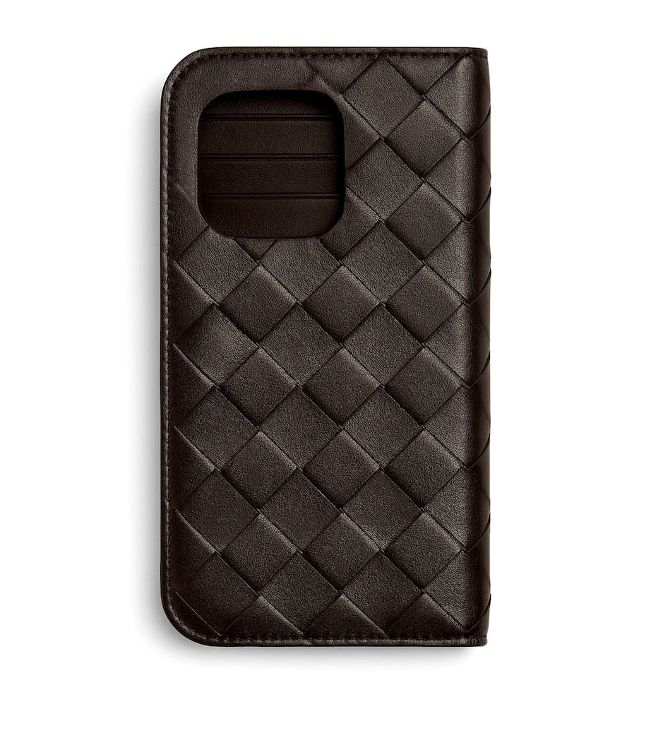 Bottega Veneta Intrecciato Leather iPhone 16 Pro Foglio Case