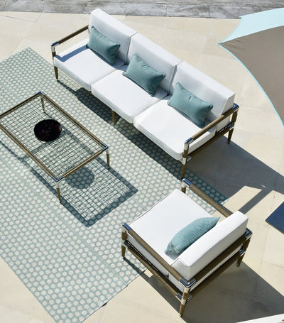 Marina Outdoor Armchair with Stainless Steel and All-Weather Rope