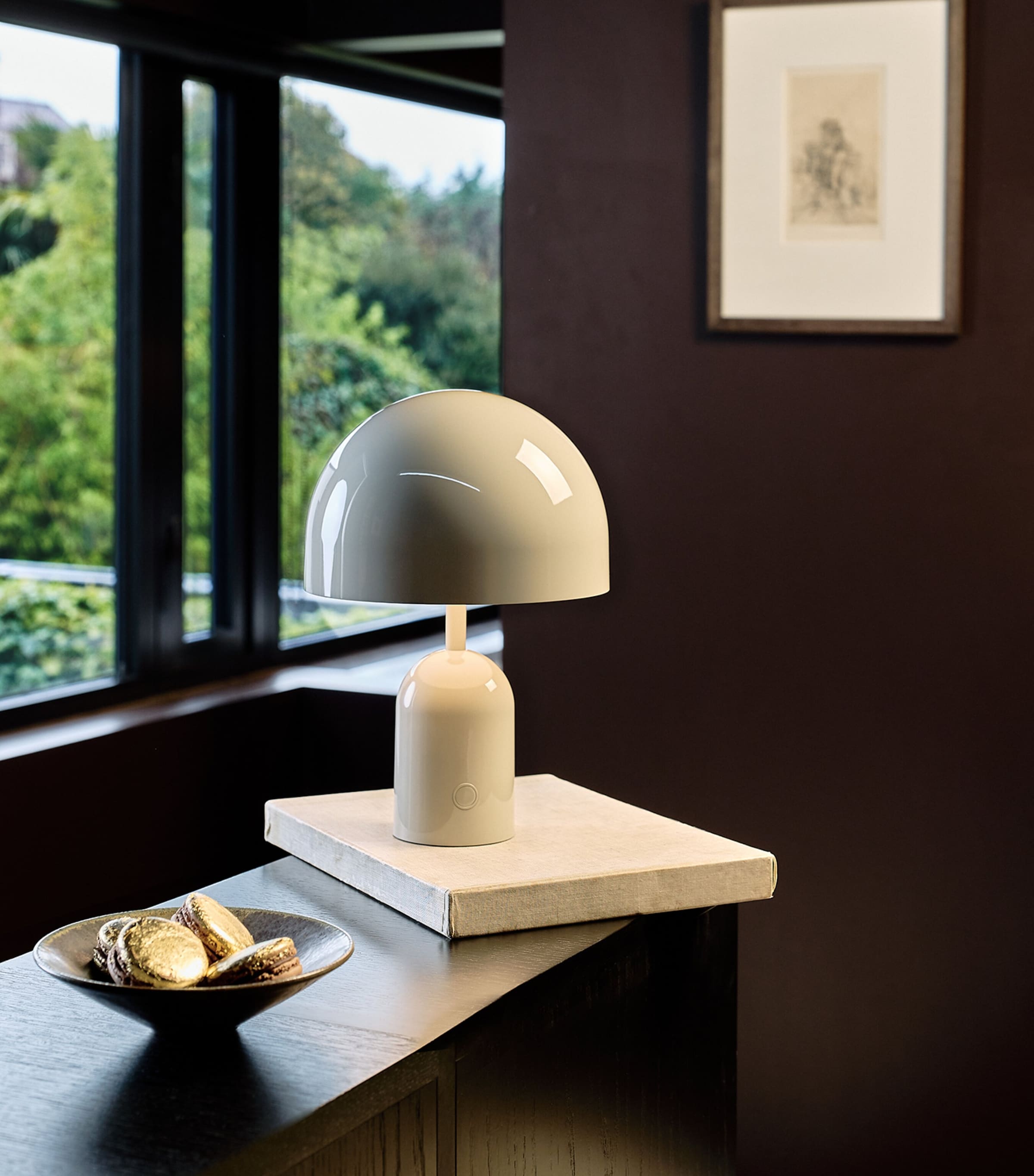 Tom Dixon portable bell table lamp with reflective stand (British brand)