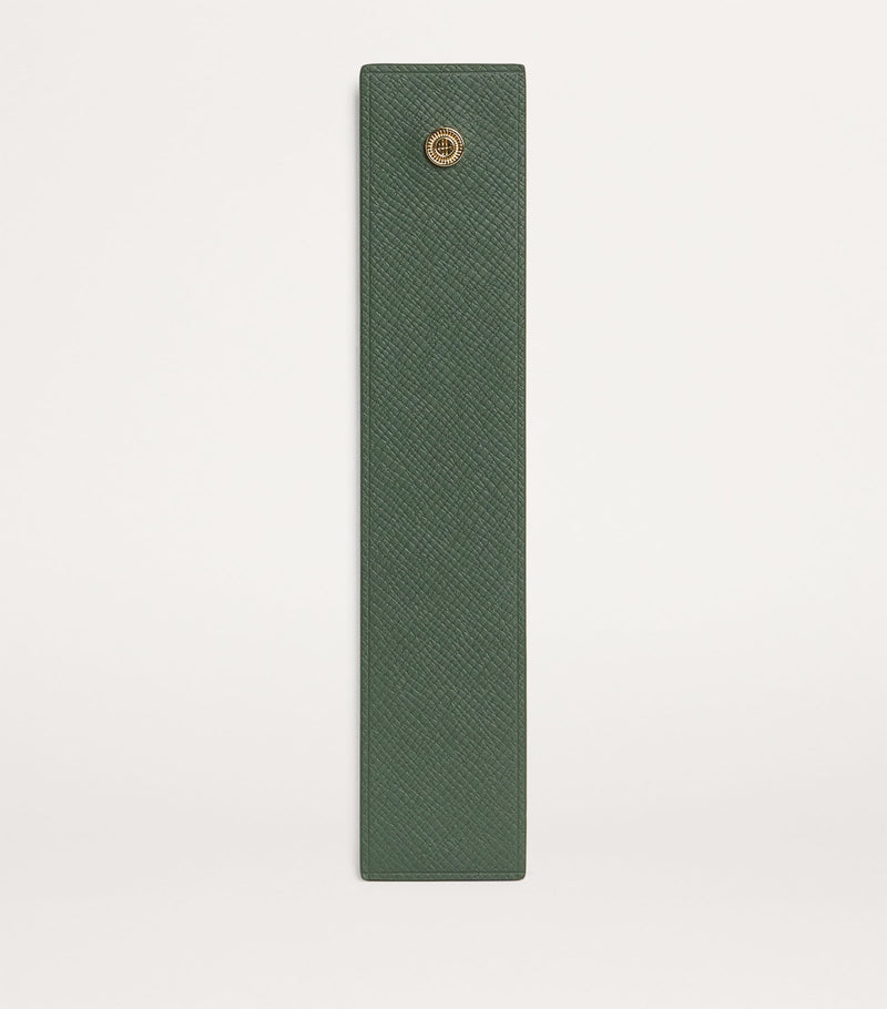 Harrods leather embossed-logo bookmark, UK version