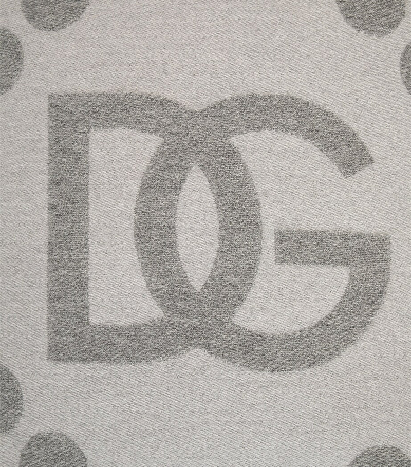 Dolce & Gabbana wool silk cashmere logo cushion 50cm x 50cm - British product