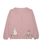 Trotters duck and bunny intarsia cardigan for children 2-5 years (British brand)