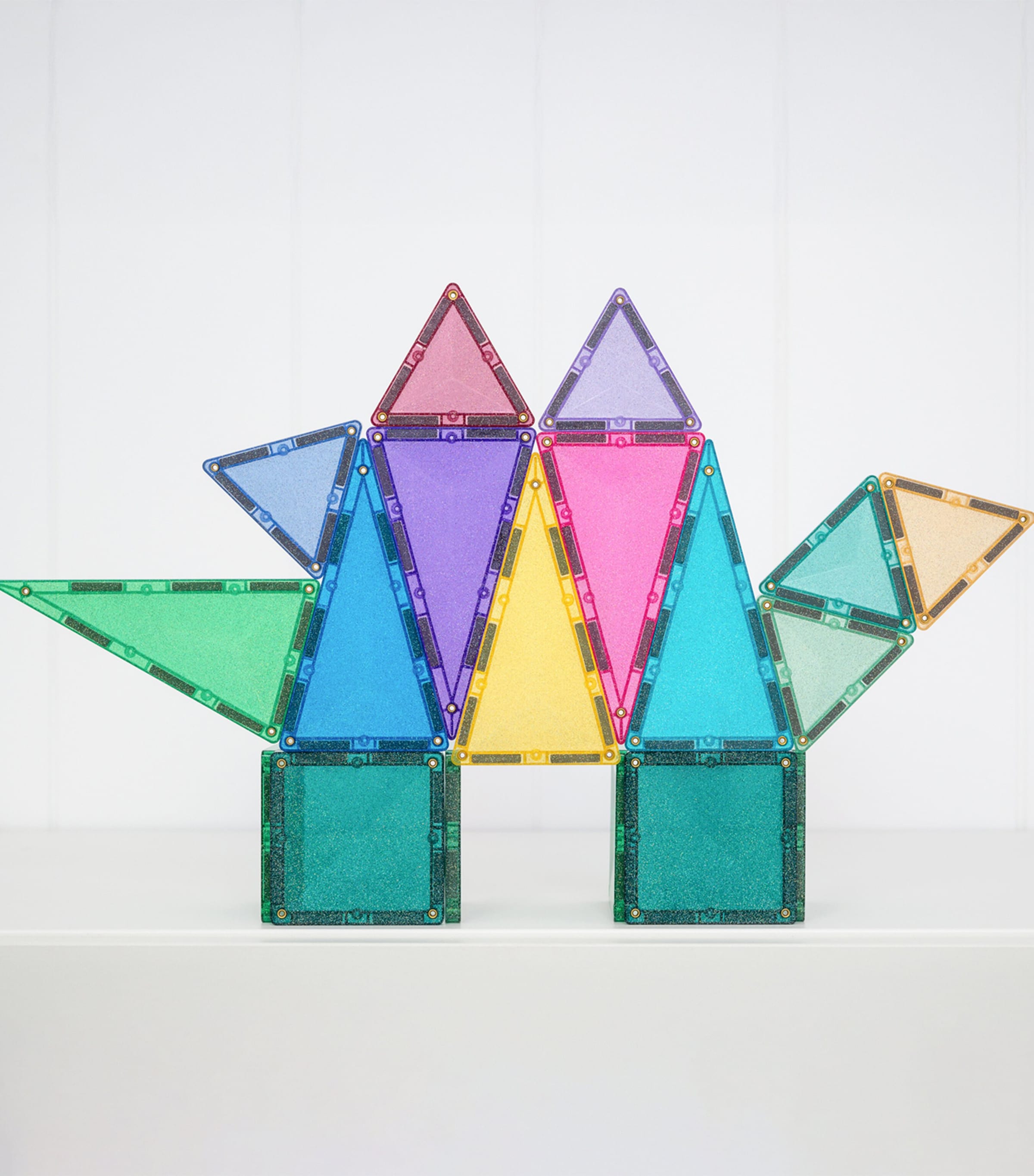 Connetix Glitter Castle Pack magnetic tiles 48 pieces - British product