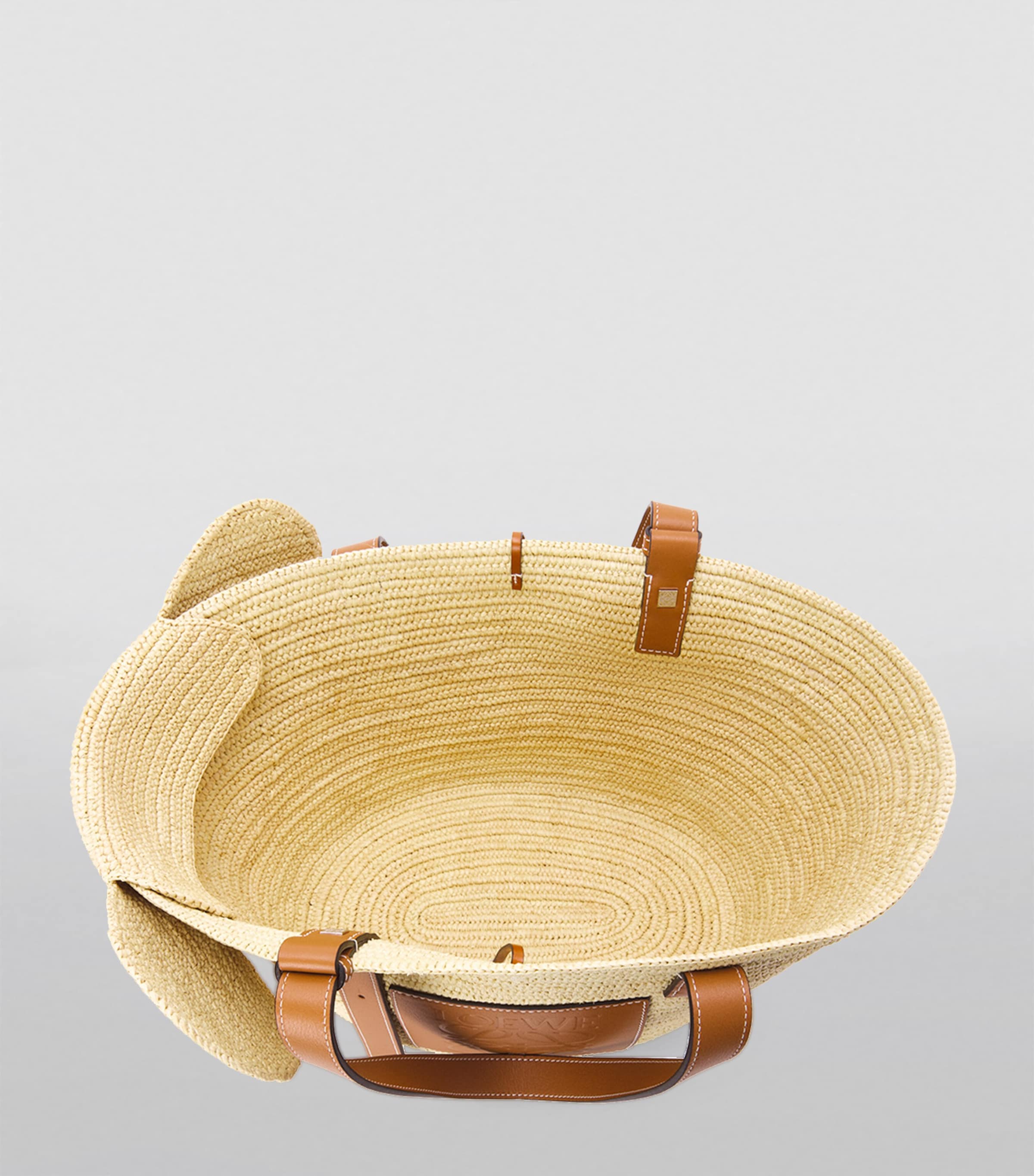 LOEWE Woven Elephant Basket Tote Bag