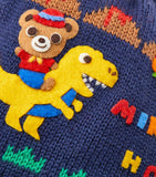 Miki House wool-blend dinosaur hat, imported from the UK
