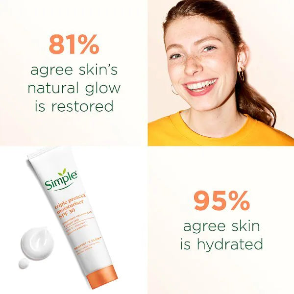 Simple Protect N Glow moisturiser SPF 30 40ml (British brand)