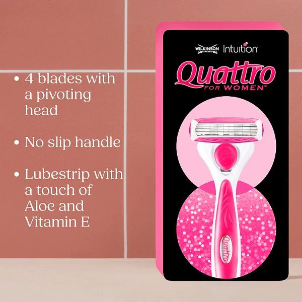 Wilkinson Sword Quattro For Women Razor Blades Refill 3pk (British brand)
