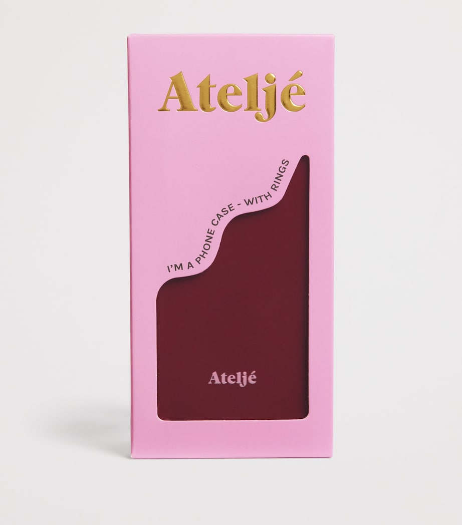 Ateljé bold burgundy iPhone 16 phone case - British product