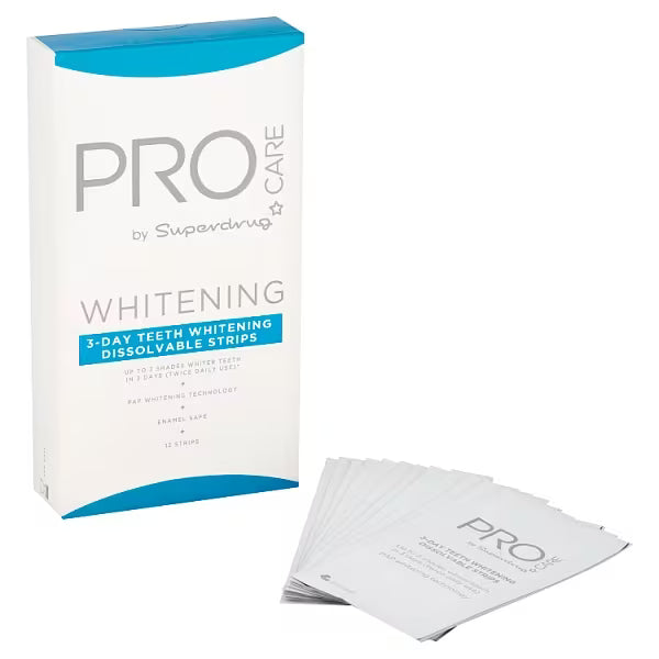 Superdrug Procare whitening strips 12 count (British brand)