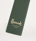 Harrods leather embossed-logo bookmark, UK version