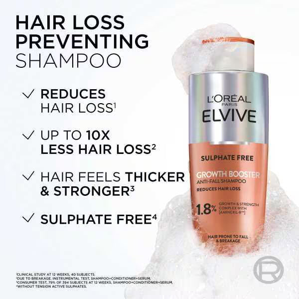L'Oréal Paris Growth Booster Shampoo 200ml, imported from the UK
