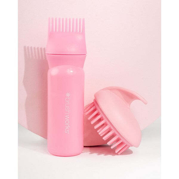 Brushworks Hair Oil Applicator and Scalp Massager Set - British product