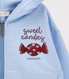 Monnalisa children's stretch-cotton zip hoodie for 2-12 years, imported from the UK