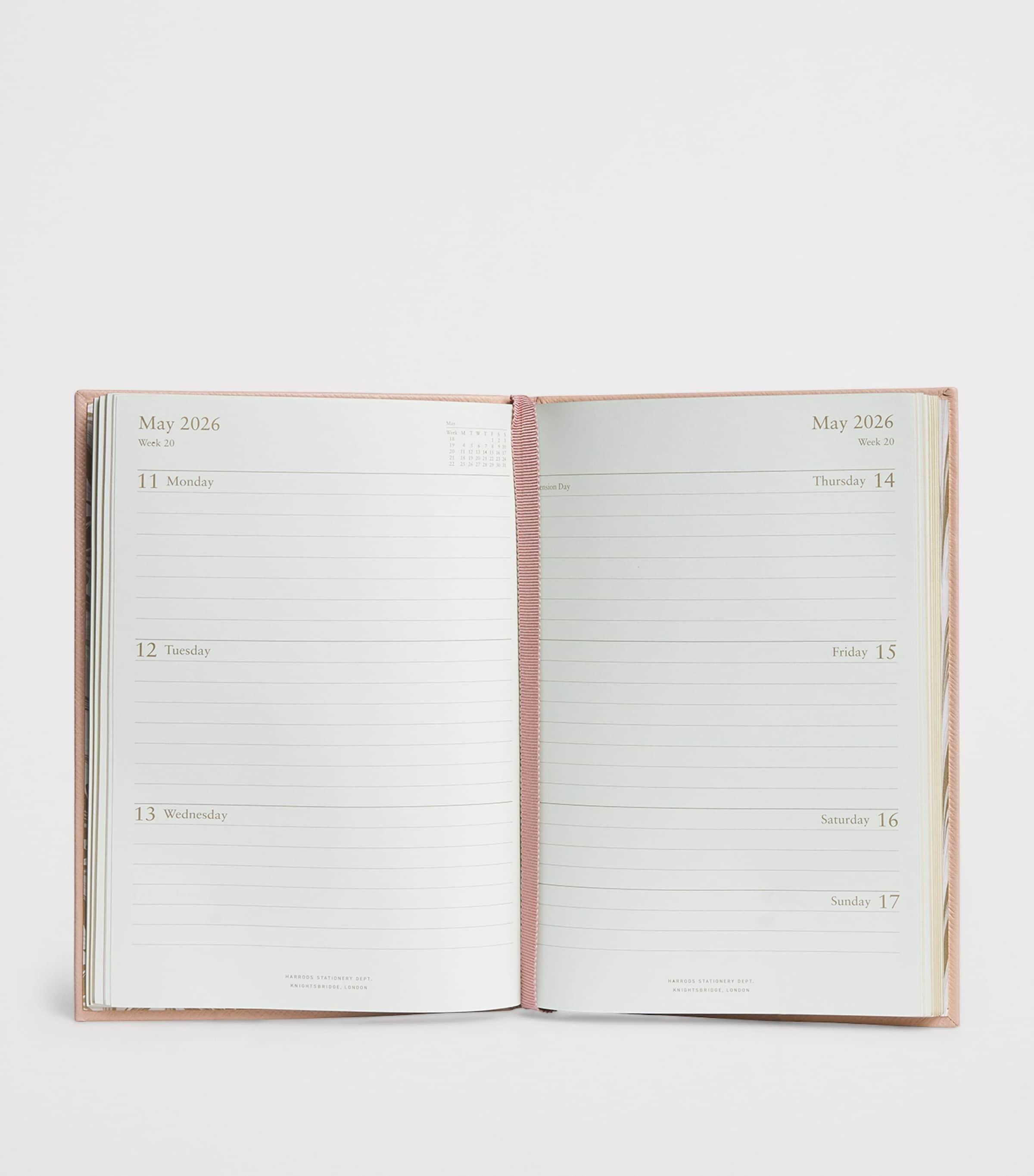 Harrods Leather A5 Diary 2026, UK version