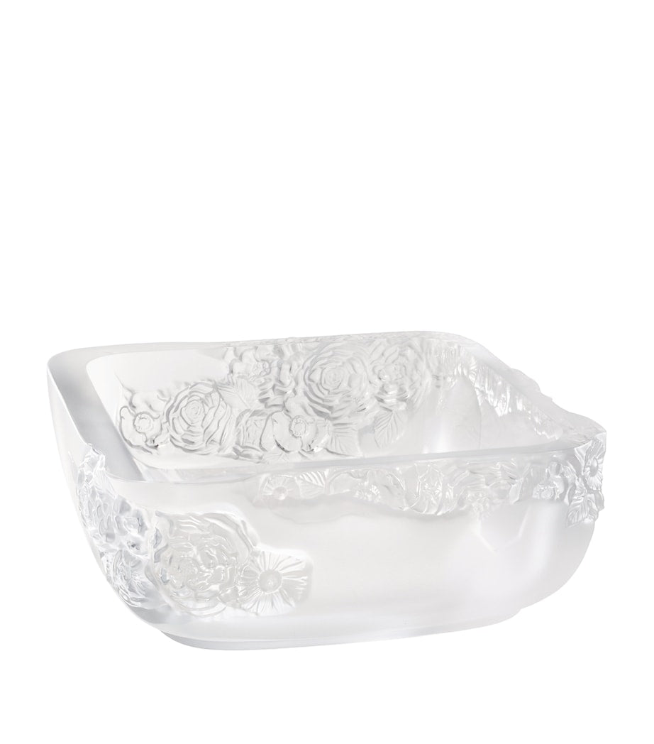 Lalique peonies crystal bowl 26cm, UK version