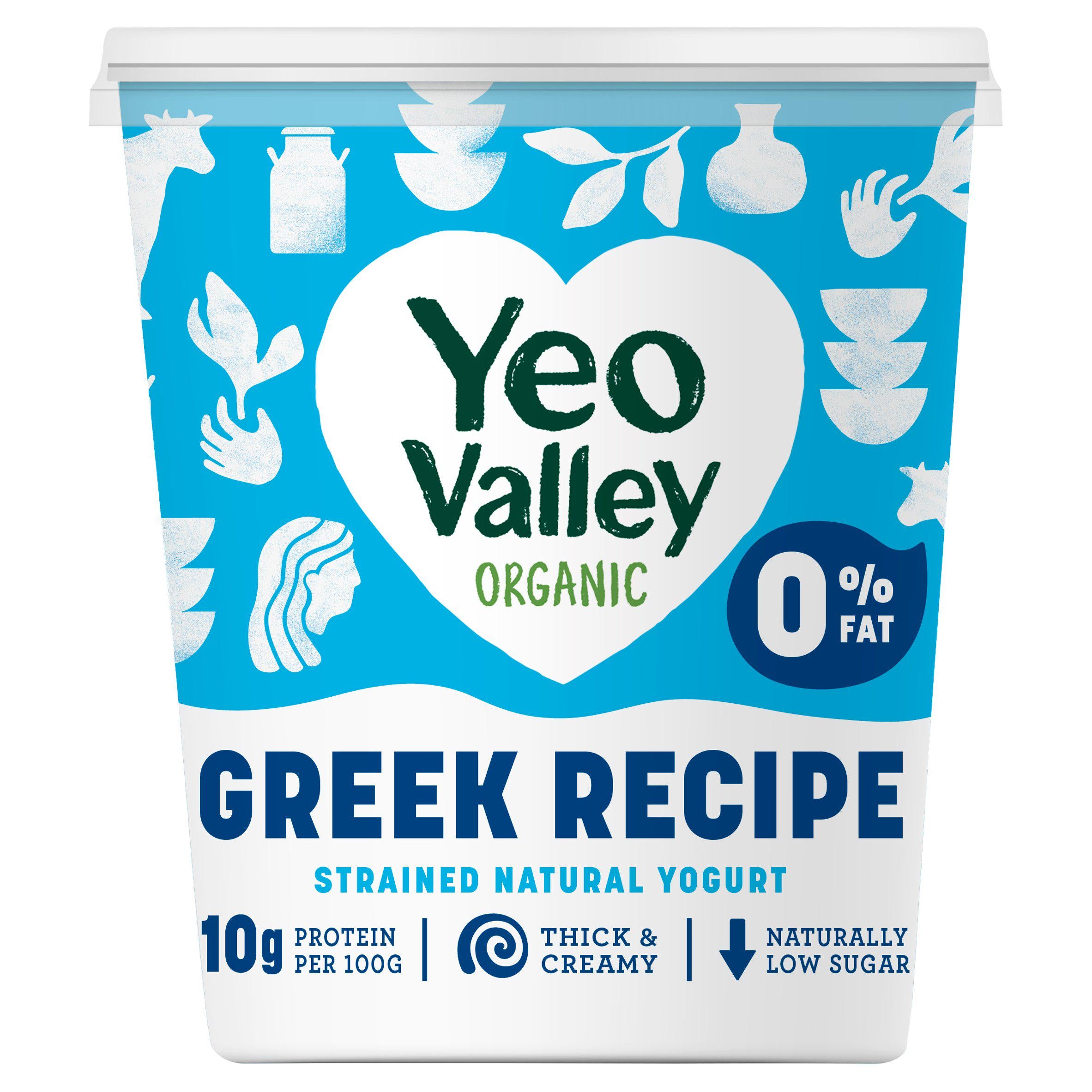 Yeo Valley Greek Recipe 0% Strain Natural Yogurt 850g GOODS Sainsburys   