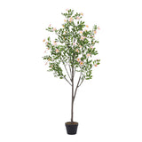 Livingandhome artificial frangipani tree 160cm pink flower, UK version