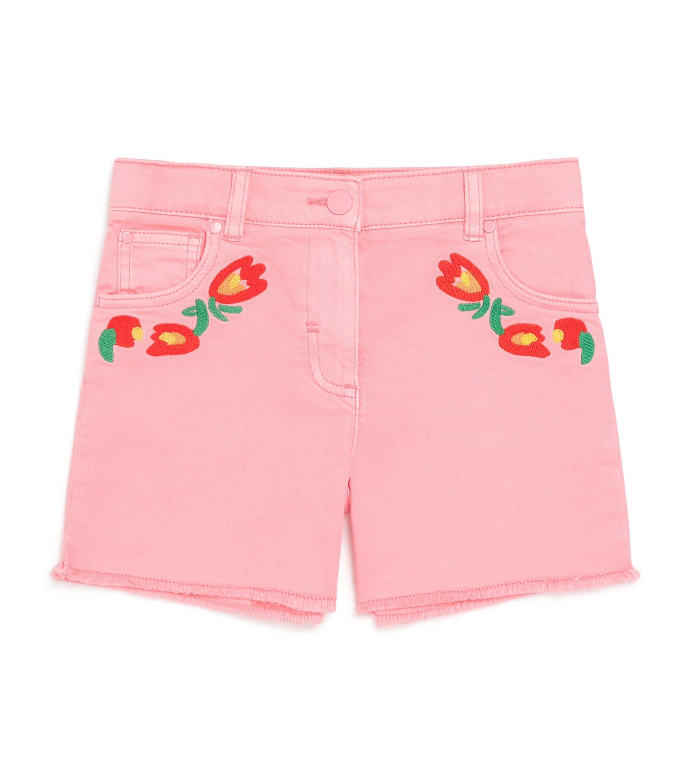 Stella McCartney Kids embroidered denim shorts for ages 3-14 years (British brand)