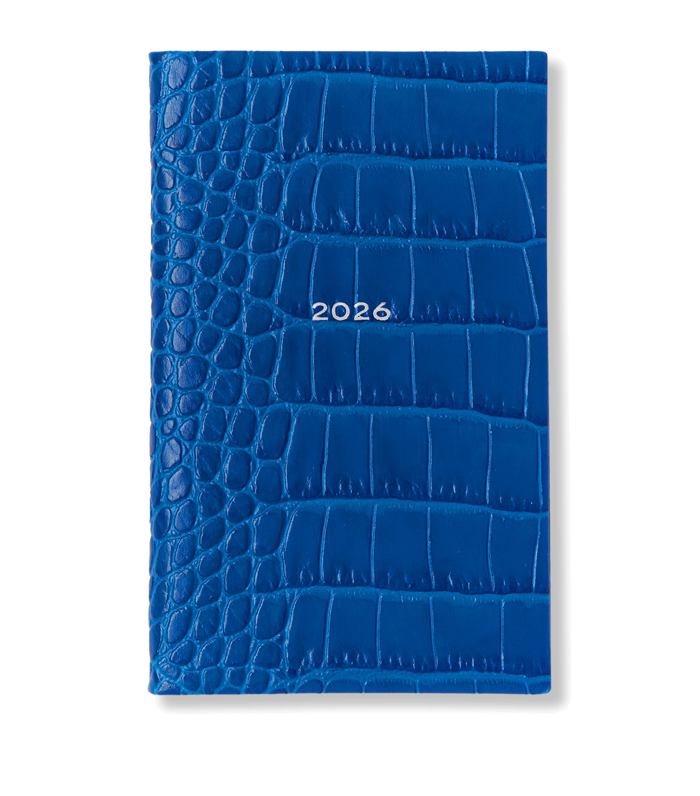 Smythson Mara leather croc-embossed Panama 2026 pocket diary (British brand)
