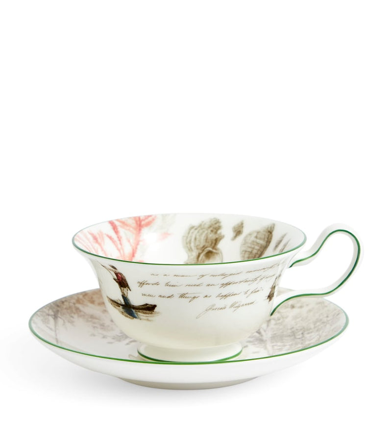 Wedgwood Voyage of the Beagle Tahiti Plate, Teacup and Saucer Set