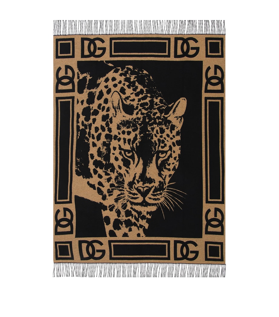 Dolce&Gabbana cashmere leopard throw 140cm x 180cm - British product