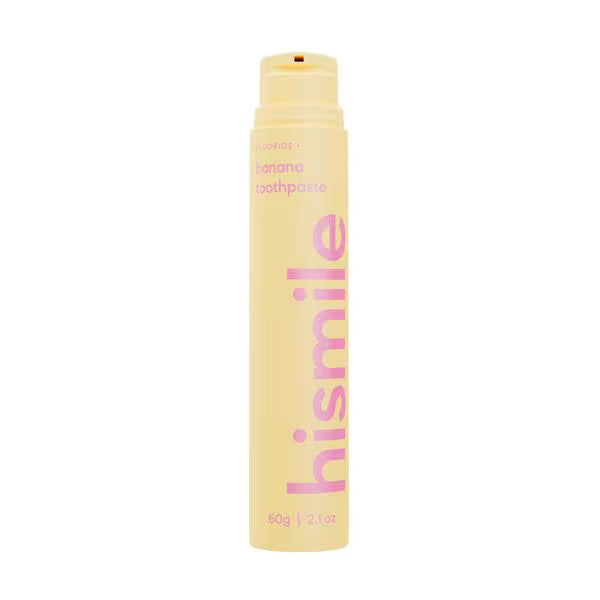 Hismile banana flavoured toothpaste 60g tube, UK version