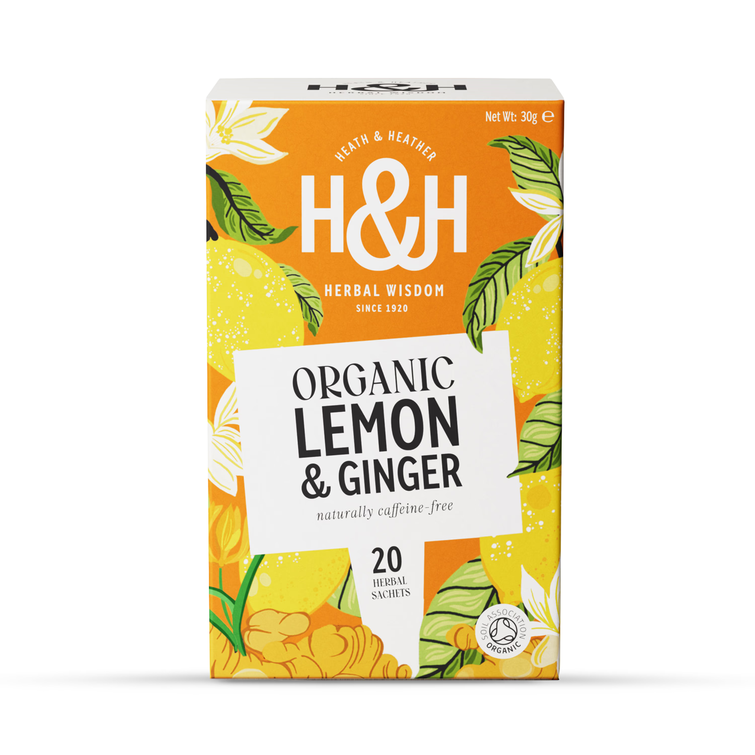 Heath & Heather Organic Lemon & Ginger 20 Tea Bags