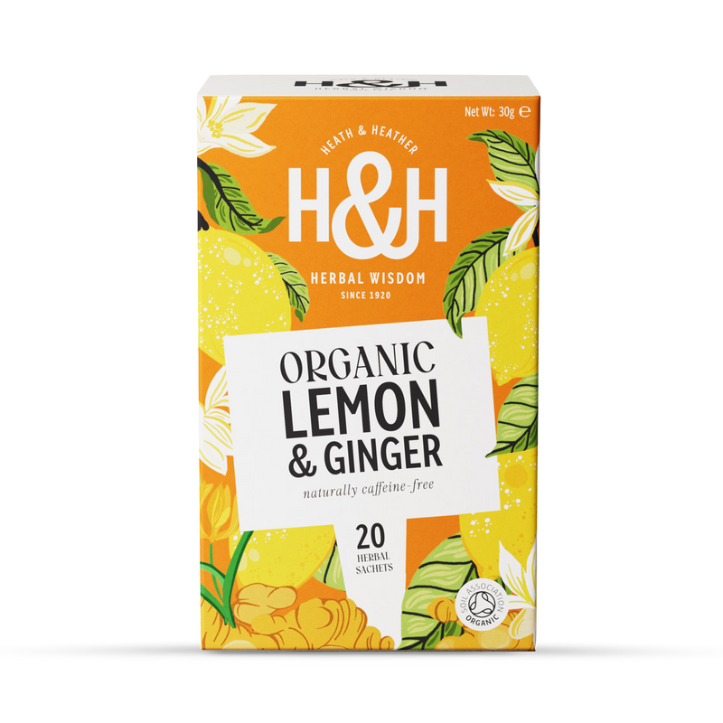 Heath & Heather Organic Lemon & Ginger 20 Tea Bags