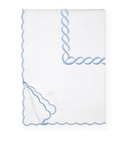 Pratesi Treccia Super King Duvet Cover with braid pattern in Egyptian cotton, imported from the UK