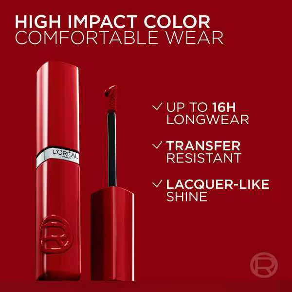 L'Oréal Paris liquid lipstick medium shade 635, UK version