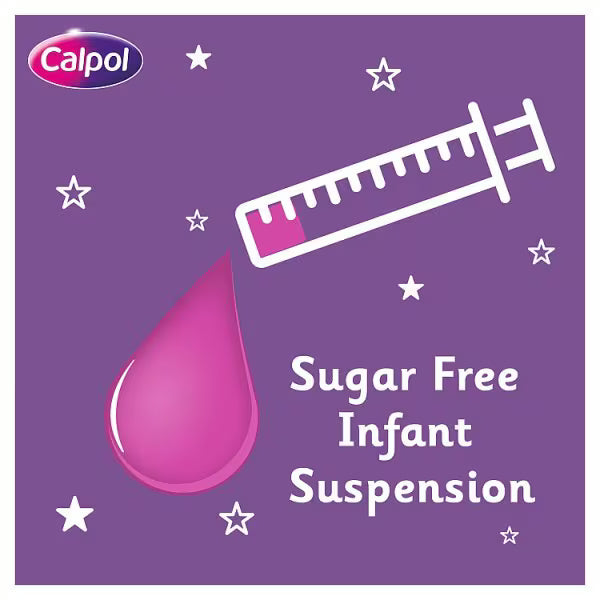Calpol Infant Sugar Free Suspension Strawberry 100ml - British product