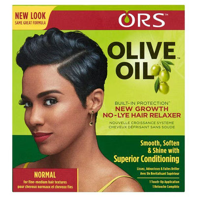 O.R.S Olive Oil New Growth Kit Relaxer for Curly and Natural Hair
