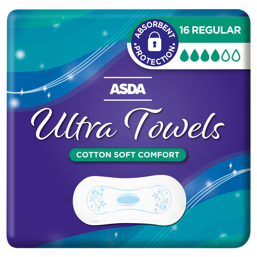 ASDA 16 Regular Ultra Towels - McGrocer