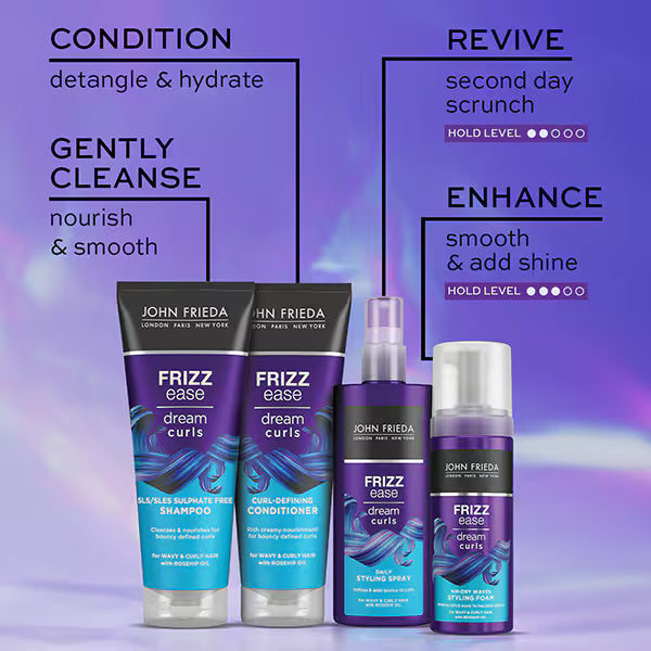 John Frieda Frizz Ease Air-Dry Waves Styling Foam 150ml, imported from the UK
