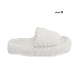 Livingandhome plush open toe slippers, imported from the UK